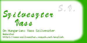 szilveszter vass business card